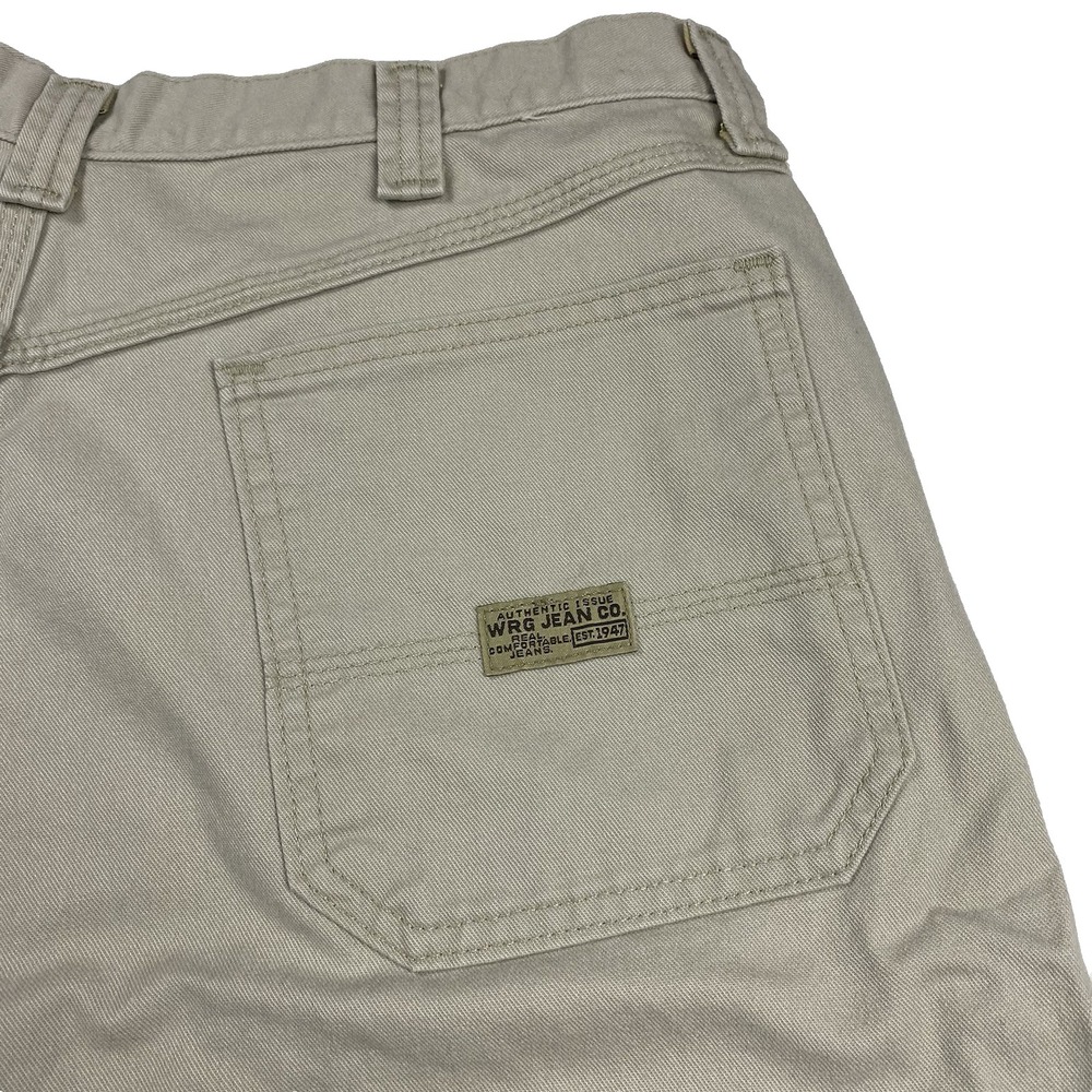 Wrangler Vintage Shorts Mens 34"x9" Tan Cargo Work Gorpcore Chore‎ Casual Denim - Picture 3 of 5